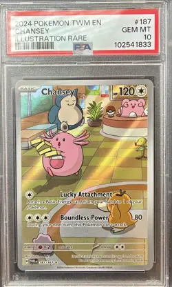 2024 Pokemon Twilight Masquerade Chansey #187/167 PSA 10 GEM MINT - Image 1