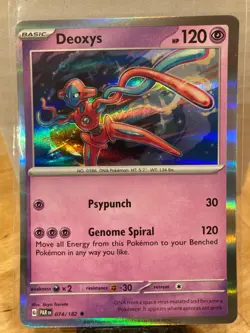 DEOXYS POKEMON PARADOX RIFT HOLO TCG 074/182 HP 120 - Image 1
