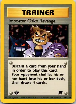 Imposter Oak's Revenge 76/82 Uncommon Team Rocket Pokemon 1st Edition Near Mint - Image 1