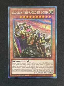 Yugioh Eldlich the Golden Lord (Alt) RA01-EN019 Prismatic Collector's Rare NM - Image 1
