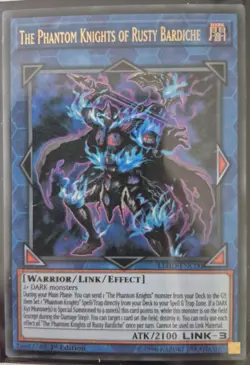 YuGiOh The Phantom Knights of Rusty Bardiche Ultra Rare 1st Edition LEHD-ENC00 - Image 1