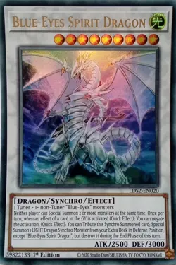 LDS2-EN020 BLUE-EYES SPIRIT DRAGON ULTRA RARE 1ST EDITION YuGiOh CARD - Image 1