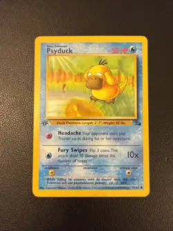 Psyduck 53/62 1st Edition Fossil Regular LP - Lightly Played Pokemon Card - Image 1