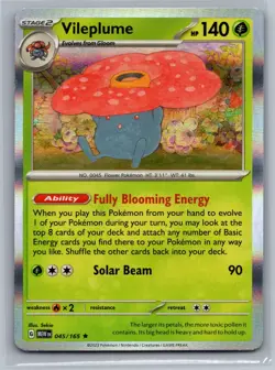 Vileplume SV: Scarlet & Violet 151 #045/165 Rare,Holo Pokemon Card - Image 1