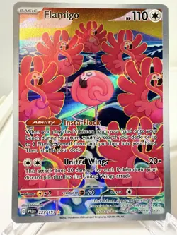 Pokemon Flamigo 227/193 Sv02 Paldea Evolved Illustration Rare Holo Card - Image 1
