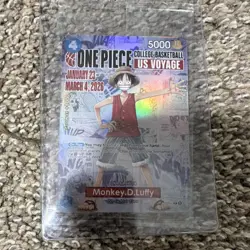 Bandai One Piece CCG Monkey D. Luffy Promo Unopened College Basketball Tour Card - Image 1