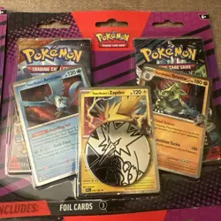 4x Pokemon 2 Pack Blister Pack - Team Rocket's Articuno, Zapdos & Tyranitar Card - Image 2