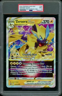 PSA 9 Zeraora VStar SWSH265 Black Star Promo 265 Jumbo Oversize Pokemon Card - Image 1