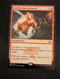 mtg Goblin Bombardment, enchantment, Modern Horizons 2, unplayed - Image 1