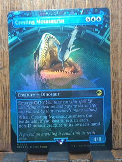 MTG Cresting Mosasaurus ( FOIL Borderless ) Universes Beyond: Jurassic World NM - Image 1