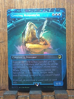 MTG Cresting Mosasaurus ( FOIL Borderless ) Universes Beyond: Jurassic World NM - Image 2