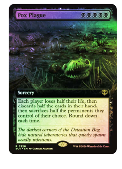 Pox Plague - Foil - Extended Art Secrets of Strixhaven MTG - Image 1