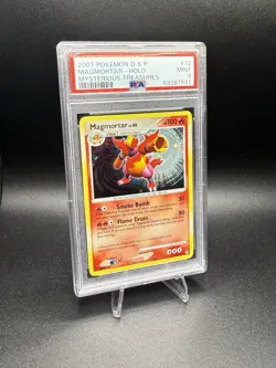 Pokemon Magmortar 12/123 Mysterious Treasures Holo PSA 9 - Image 1