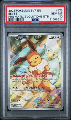 2025 POKEMON SVP EN-SV BLACK STAR PROMO #173 EEVEE PSA 10 - Image 1