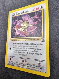 Pokemon Card Team Rocket’s Meowth 18 | Blackstar Promo | Non Holo wotc - Image 2