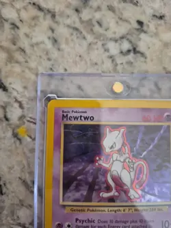 Pokemon TCG Mewtwo Holo Rare Base Set (1999) 10/102 WOTC Condition HP - Image 5