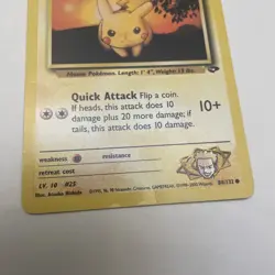 POKEMON LT. SURGE'S PIKACHU 84/132 1ST EDITION GYM CHALLENGE - Image 2