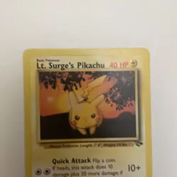 POKEMON LT. SURGE'S PIKACHU 84/132 1ST EDITION GYM CHALLENGE - Image 3