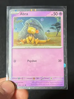 Abra 063/165 HD Cosmos Holo HD Galaxy Swirl and another Swirl Pokemon 151 Promo - Image 1