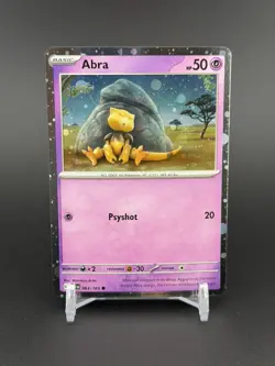 Abra 063/165 HD Cosmos Holo HD Galaxy Swirl and another Swirl Pokemon 151 Promo - Image 2