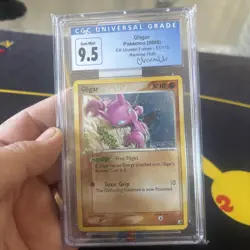 2005 Pokemon EX Unseen Forces Gligar Holo Cgc 9.5 Autographed By Chumlee - Image 1