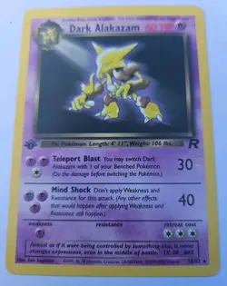 Dark Alakazam 18/82 1st Edition Team Rocket Non-Holo Pokemon Card Never Played - Image 3