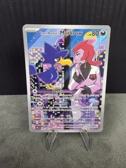 Team Rockets Murkrow 200/182Destined Rivals Illustration Rare Pokemon TCG NM - Image 1
