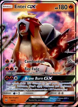 Entei GX 10/73 Holo - Pokemon Shining Legends - NM - Image 1