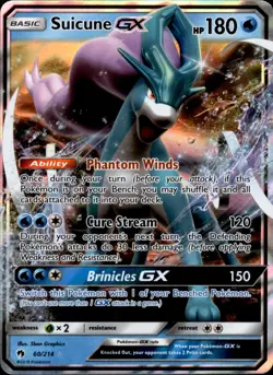 Suicune GX 60/214 Holo - Pokemon SM - Lost Thunder - LP - Image 1