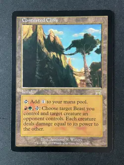 MTG Onslaught #314 Contested Cliffs Land MP - Image 1