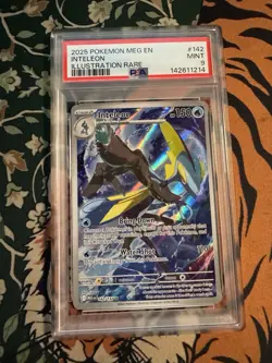 2025 Pokemon Mega Evolution Inteleon #142 Illustration Rare PSA 9 Mint English - Image 1