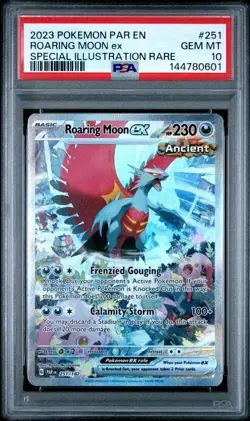 Pokemon Roaring Moon ex #251/182 SV04 Rift Illustration Rare Holo PSA 10 - Image 1