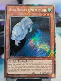 YuGiOh! Ghost Mourner & Moonlit Chill RA02-EN015 Platinum Rare 1st Ed - Image 1