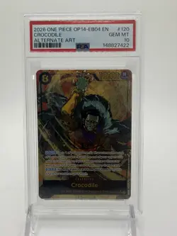 2026 ONE PIECE OP14-EB04-THE AZURE SEA'S SEVEN ALTERNATE ART CROCODILE PSA 10 - Image 1