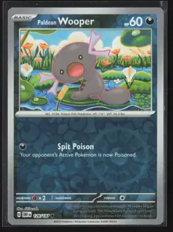 Paldean Wooper Common SV03: Obsidian Flames 126/197 NM Pokemon Card Reverse Holo - Image 1