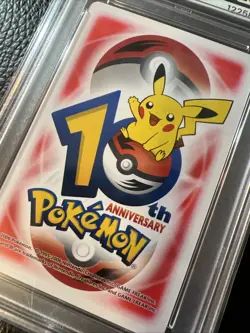 2006 POKEMON PLAYING CARD SQUIRTLE RED ACE DIAMONDS 10TH ANNIVERSARY PSA 8 - Image 2