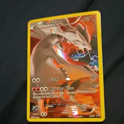 Pokemon Reshiram Holo Card XY74 MP - Image 1
