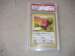 1999 POKEMON JUNGLE JIGGLYPUFF 1ST EDITION CARD #54 POKEMON GRADED PSA 10 - Image 1
