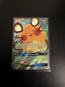 Pokemon Dedenne GX Alternate Art Promo Holo 195A/214 HP 160 GX Card - Image 2