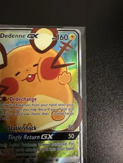 Pokemon Dedenne GX Alternate Art Promo Holo 195A/214 HP 160 GX Card - Image 3