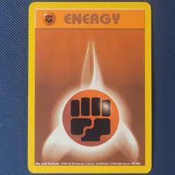Fighting Energy 97/102 - Base Set 4th Print Common Vintage Pokemon Card WOTC NM - Image 1