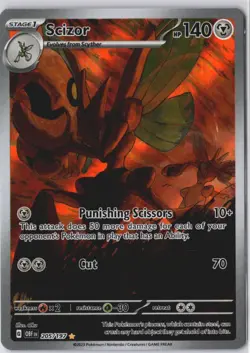 Scizor 205/197 OBF Obsidian Flames Illustration Rare NM Pokemon Card - Image 1