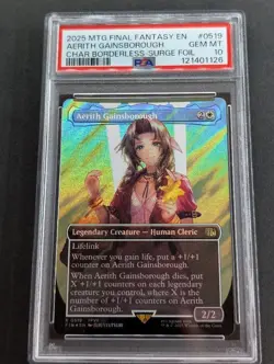 PSA10 MTG Magic-Gathering FF Aerith Gainsborough Surge Foil English Trading Card - Image 1