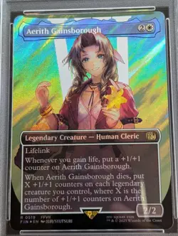 PSA10 MTG Magic-Gathering FF Aerith Gainsborough Surge Foil English Trading Card - Image 2