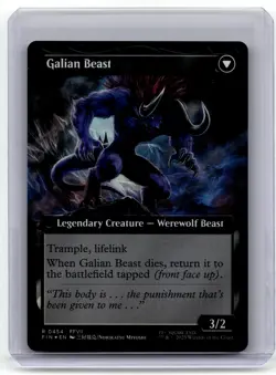 Magic the Gathering Final Fantasy Foil MTG FIN Vincent Valentine Galian Beast - Image 1
