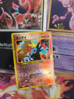 Pokemon Karte Card Entei Neo File Binder Promo Reverse Holo Wotc japanese VG- - Image 1