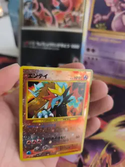 Pokemon Karte Card Entei Neo File Binder Promo Reverse Holo Wotc japanese VG- - Image 2