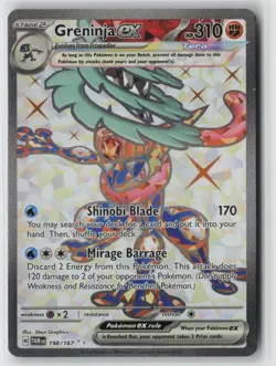 Greninja ex 198/167 Ultra Rare Twilight Masquerade Pokemon Holo Near Mint - Image 1