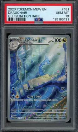 Pokemon Dragonair Illustration Rare 2023 151 MEW EN #181 PSA 10 Gem Mint - Image 1