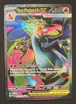 2025 Pokemon Mega Charizard X ex 109/094 Phantasmal Flames NM - Image 1
